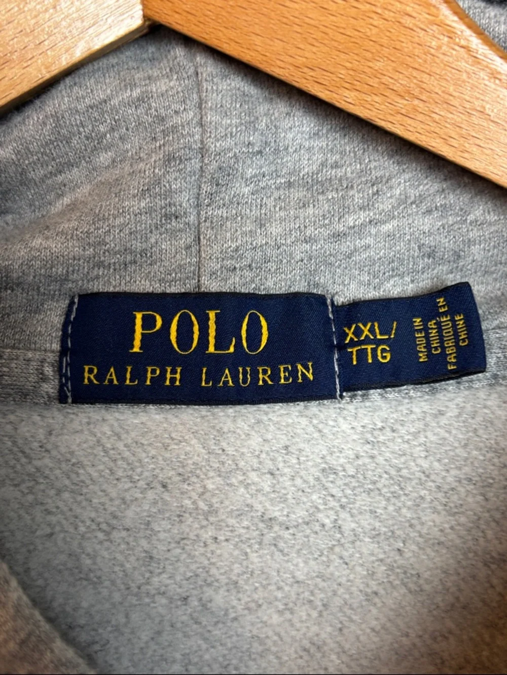 Polo Ralph Lauren Men’s XXL Polo Bear Fleece Hoodie Heathered Gray Pullover‎